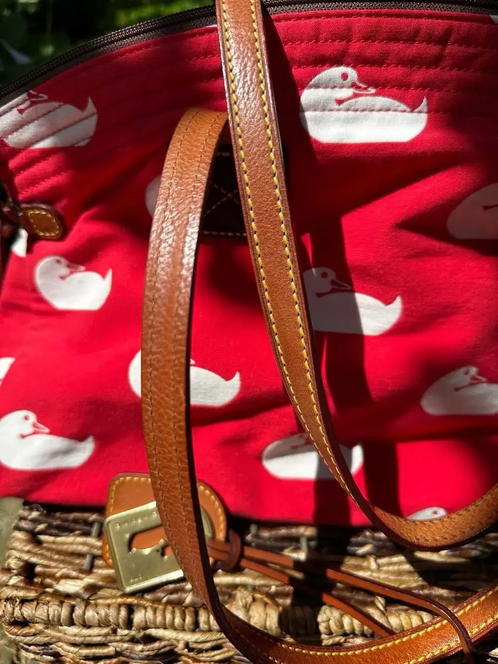 Dooney & Bourke Samantha Sport Duck Canvas Satchel in Red Y2K EUC ❤️ 🦆